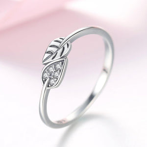 YJ1304 925 Sterling Silver Eternal Life Leaf Finger Ring