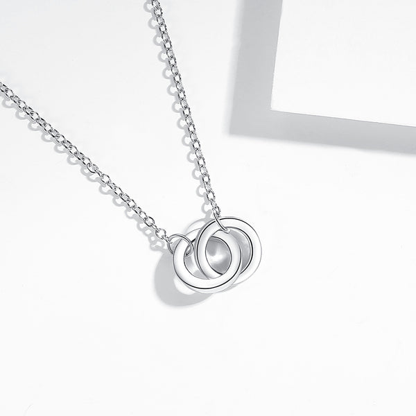 FX0076 925 Sterling Silver Connection Circle Necklace