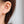 PE0082 925 Sterling Silver Shell Pearl CZ Cross Link Chain Drop Stud Earring