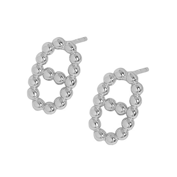 RHE1074 925 Sterling Silver Dainty Bead Women Earrings