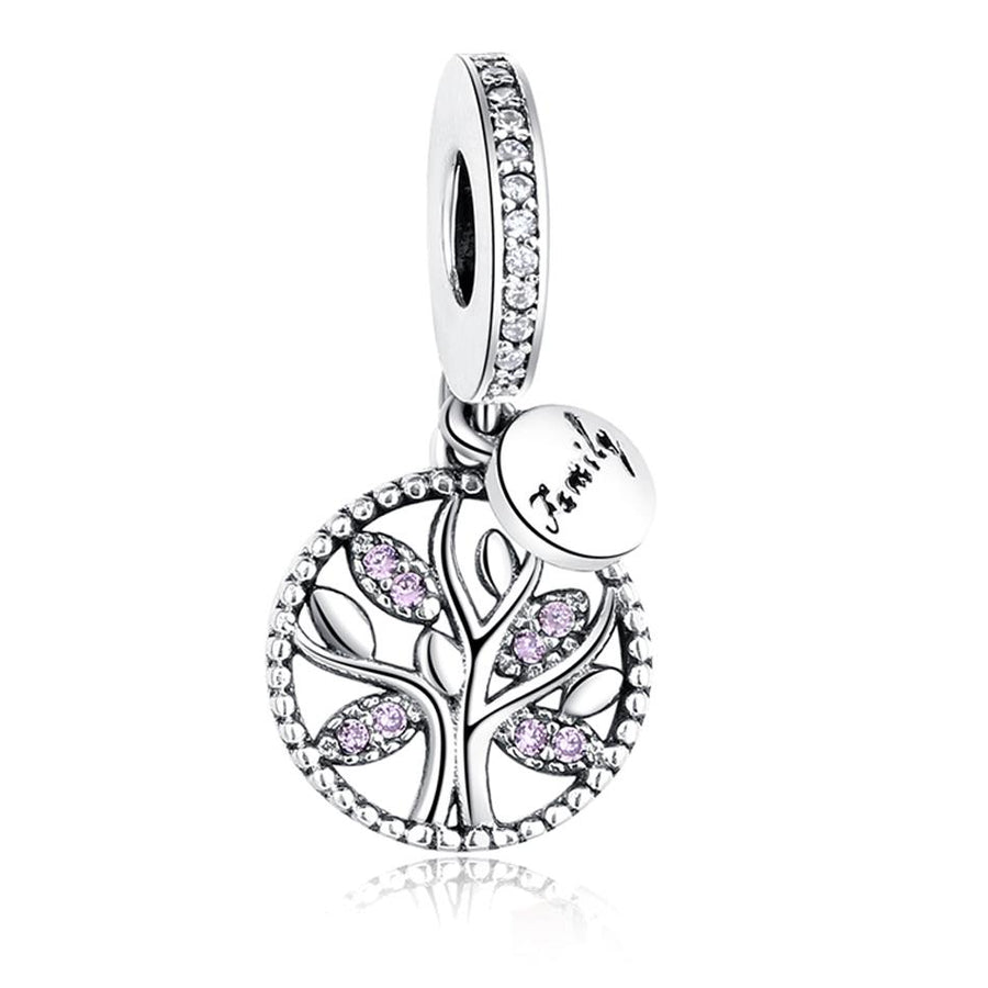 PY1183 925 Sterling Silver FAMILY TREE Charm, 3 Styles