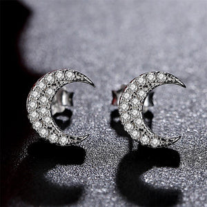 YE3108 925 Sterling Silver I love you to the Moon Earrings