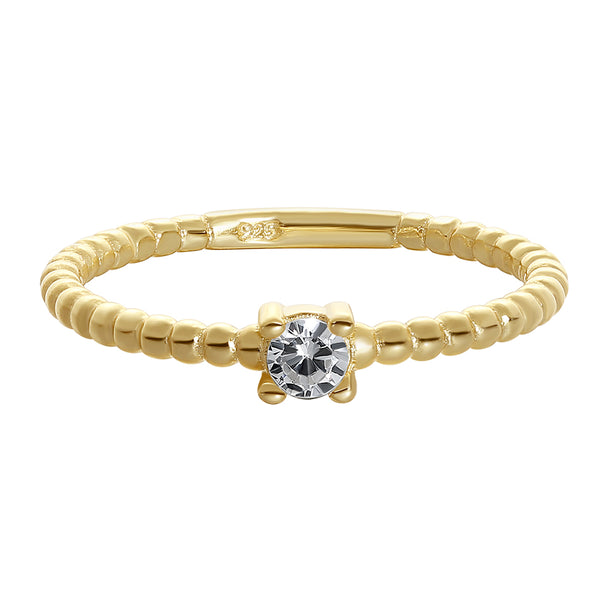 FJ0252 925 Sterling Silver Beautiful Zircon Ring