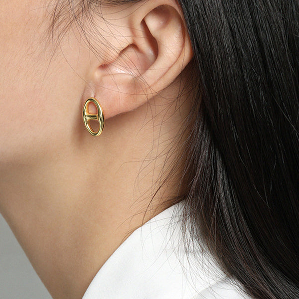 RHE1073 925 Sterling silver Dainty Women Stud Earring