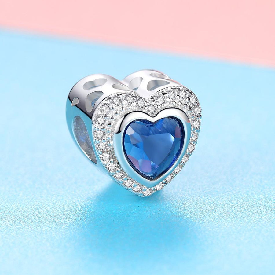 XPPY1026 925 Sterling Silver Heart of Ocean Photo Charm