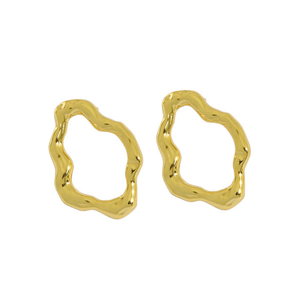 RHE1090 925 Sterling Silver Fashionable Flower Women Stud Earring