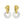 RHE1104 925 Sterling Silver Minimalist White Crystal Irregular Stud Earring