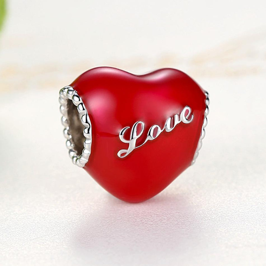 PY1710 925 Sterling Silver My Pure Love Heart Charm