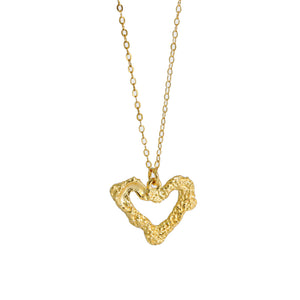 RHX1034 925 Sterling Silver Irregular Heart Women Necklace