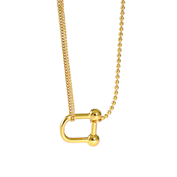 RHX1036 U Shape Sideway Necklace