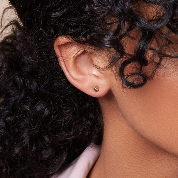 FE1602 925 Sterling Silver Mini Ball Stud Earrings