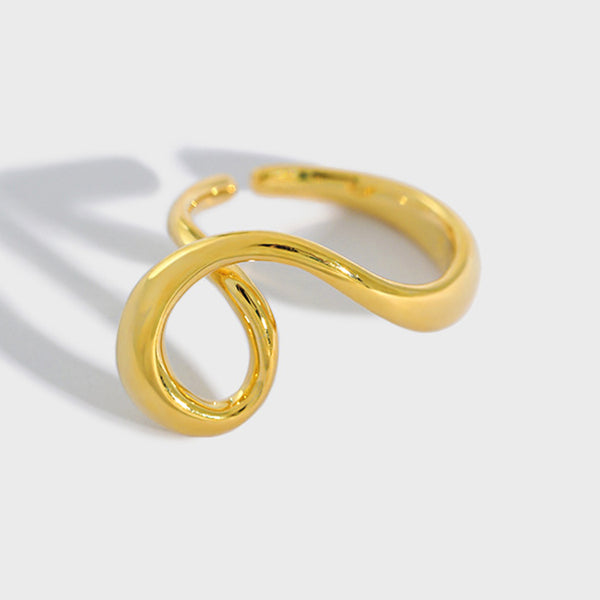 RHJ1110 925 Sterling Slver Distortion Open Ring