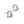 RHE1062 925 Sterling Silver Irregular Heart Women Stud Earring