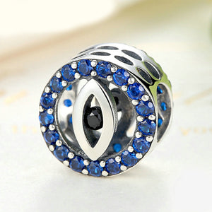BA10 925 Sterling Silver Blue eye charm bead