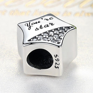 PY1499 925 Sterling Silver You Are My Star Charm Bead