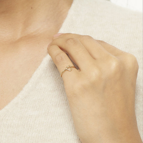 FJ0558 925 Sterling Silver Twist Heart Gift Ring