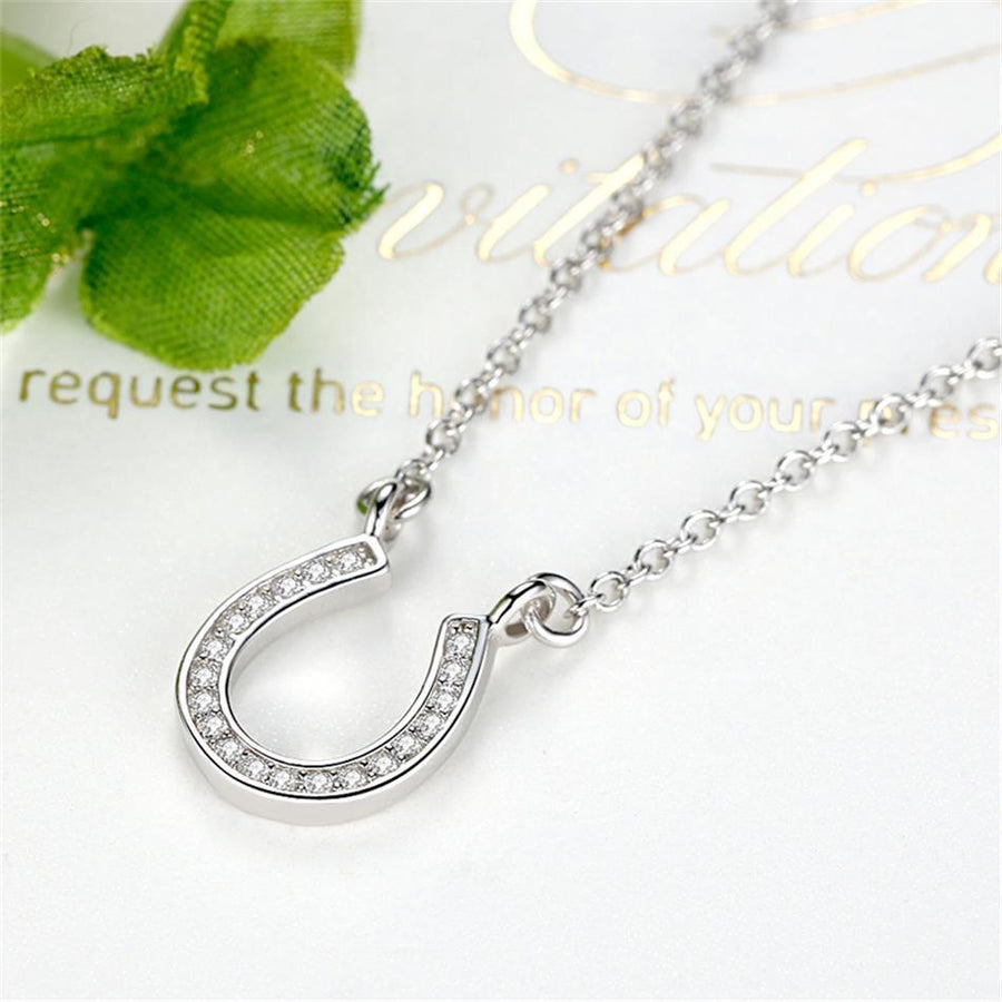 YX1100 925 Sterling Silver Love for U Pendant Necklace