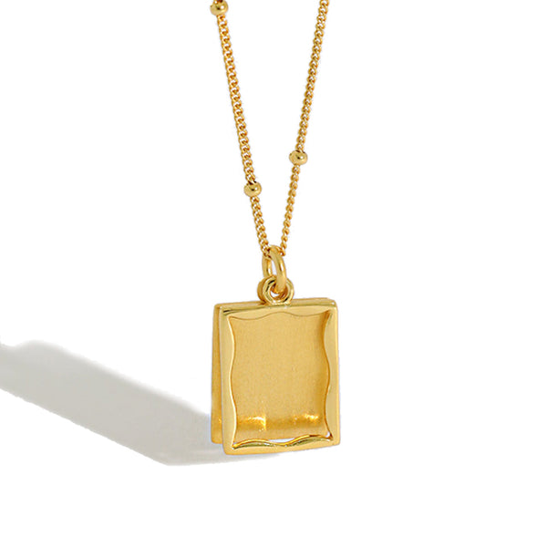 RHX1032 Geometric Square Pendat Necklace