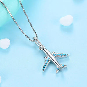 YD1571 925 Sterling Silver Aircraft Pendant for Women