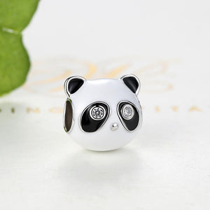 PY1452 925 Sterling Silver Enamel Panda Charm