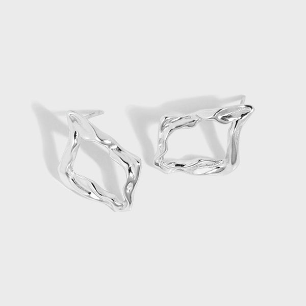 RHE1069 925 Sterling Silver Dainty Irregular Geometry Women Stud Earrings