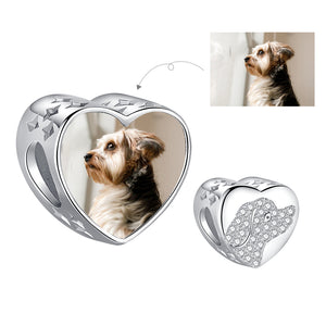 XPPY1121 925 Sterling Silver Little Puppy Photo Charm