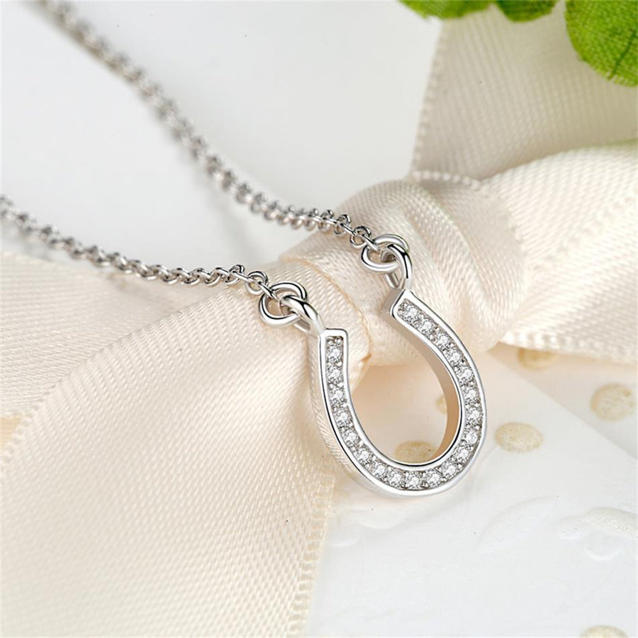 YX1100 925 Sterling Silver Love for U Pendant Necklace