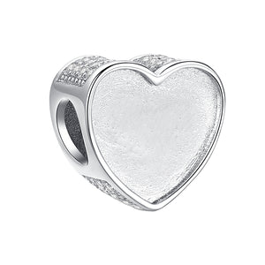 XPPY1094 925 Sterling Silver My Puppy Heart Zirconia Customized Charm