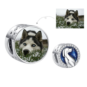 XPPY1110 925 Sterling Silver Puppy Dog Photo Charm