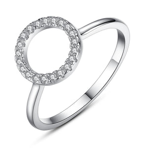 YJ1251 925 Sterling Silver Pave Clear CZ Silver Heart Ring Set
