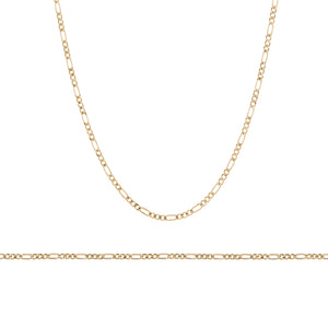FX0383 925 Sterling Silver Figaro Chain Necklace