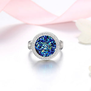 GJ4088 925 Sterling Silver Cubic Zirconia Round Women Ring