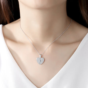 GX1373 925 Sterling Silver Openable Heart Necklace For Women