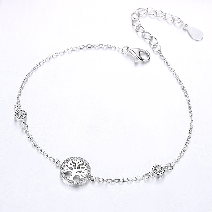 YS1317 925 Sterling Silver Bracelet of Life Tree