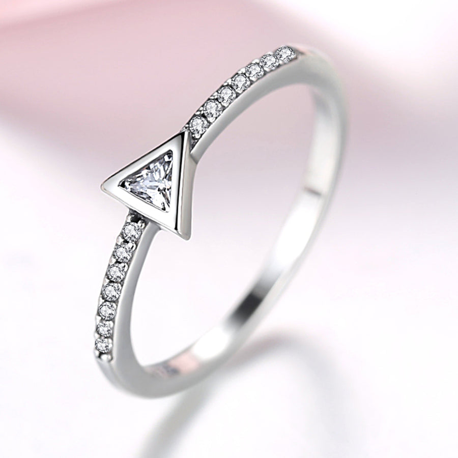 YJ1322 925 Sterling Silver Trendy triangle Ring