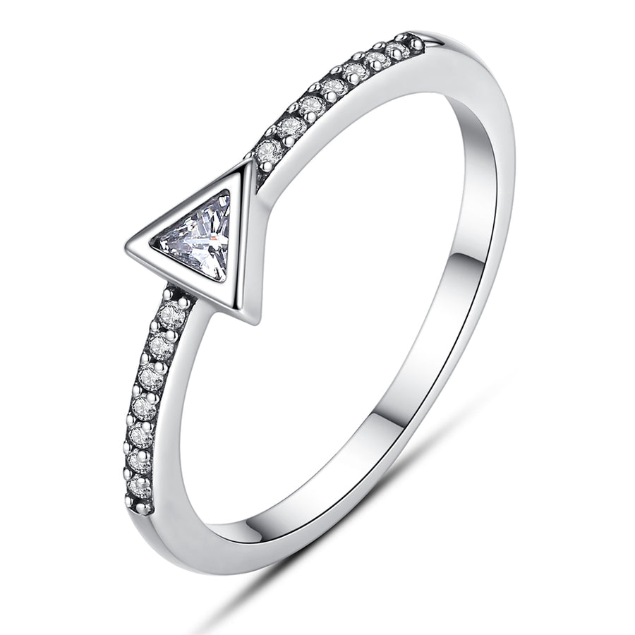 YJ1322 925 Sterling Silver Trendy triangle Ring
