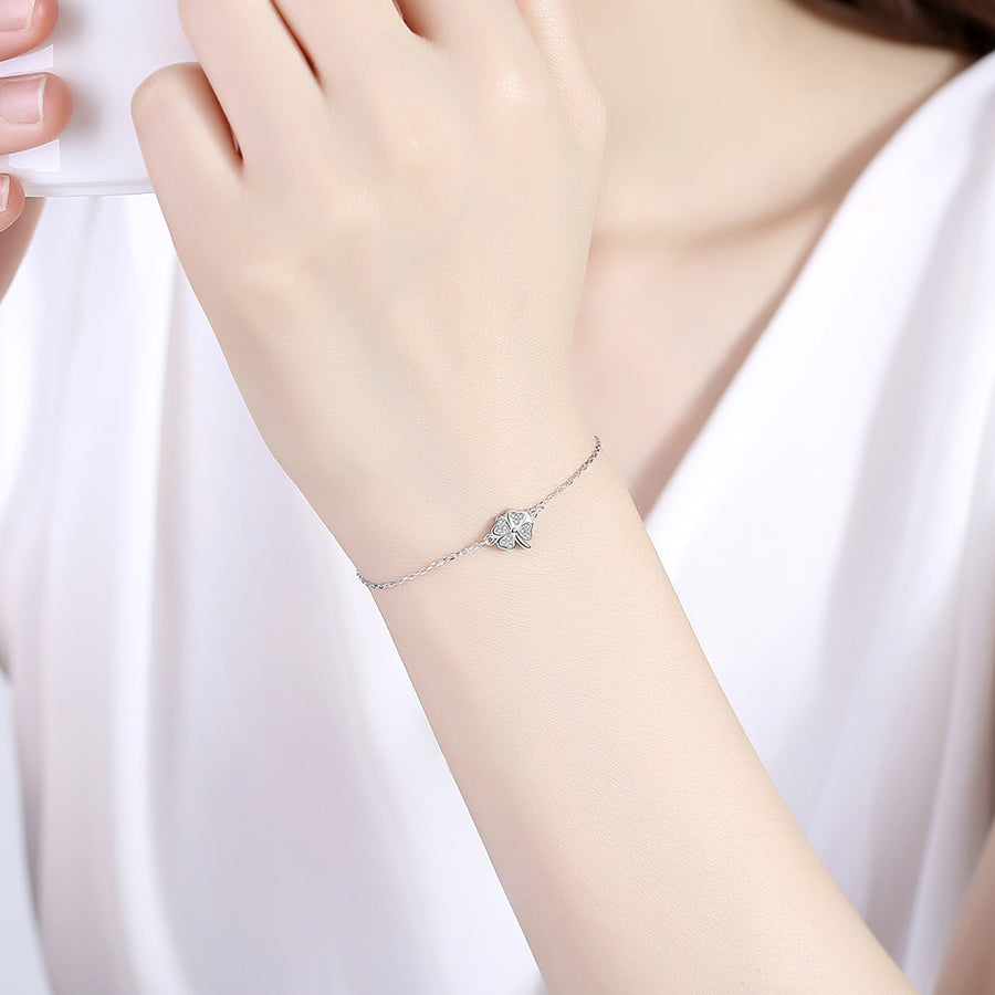 YS1318 925 Sterling Silver Fashion Clover Bracelet