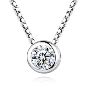 YX1605 925 Sterling Silver Trendy CZ Forever Necklace
