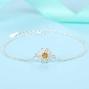 YS1239 925 Sterling Silver Chrysanthemum Daisy Bracelet