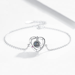 YS1334 925 Sterling Silver Heart Bracelet