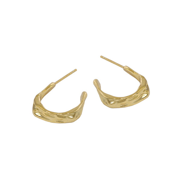 RHE1087 Hammered Simple Women Hoop
