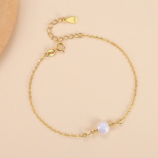 FS0241 925 Sterling Silver Freshwater Pearl Bracelets