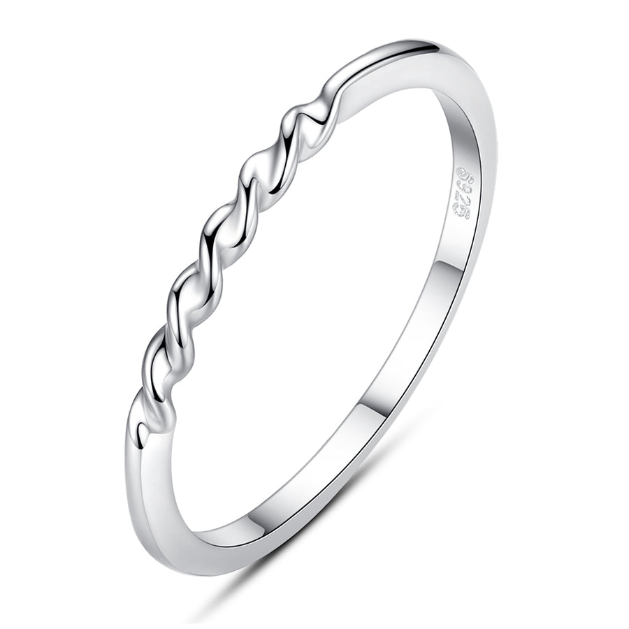 YJ2116 925 Sterling Silver Twist Ring