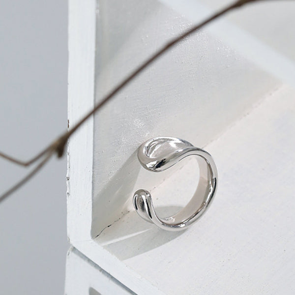 RHJ1098 925 Sterling Silver Width Open Women Finger Ring
