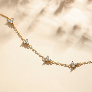 FS0108 925 Sterling Silver Mini Lotus Bracelet