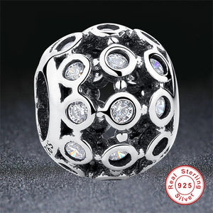 PY1253 925 Sterling Silver Round Bead charms
