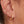FE1301 925 Sterling Silver Hexagon L Spark Gold Hoop Earrings
