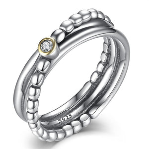 YJ1195 925 Sterling Silver Silver BRAIDED Ring for Engagement