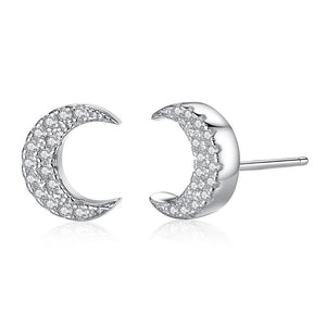 YE3108 925 Sterling Silver I love you to the Moon Earrings