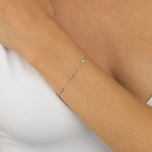 FS0134 925 Sterling Silver Cubic Zircon Bracelet
